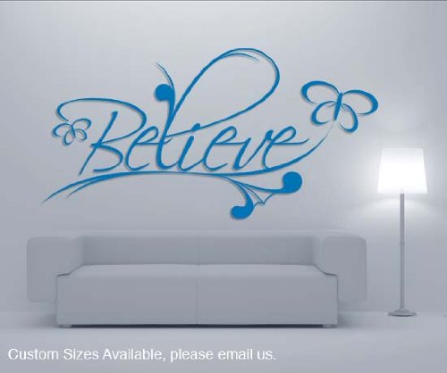 Vinyl Wall Decal Sticker Believe Spiritual Phrase Bhuey116S #TOP2