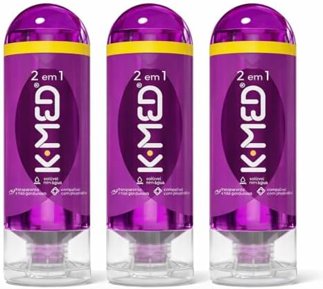 K-med 2 Em 1 203g Kit Com 3 Unidades De Lubrificante Íntimo