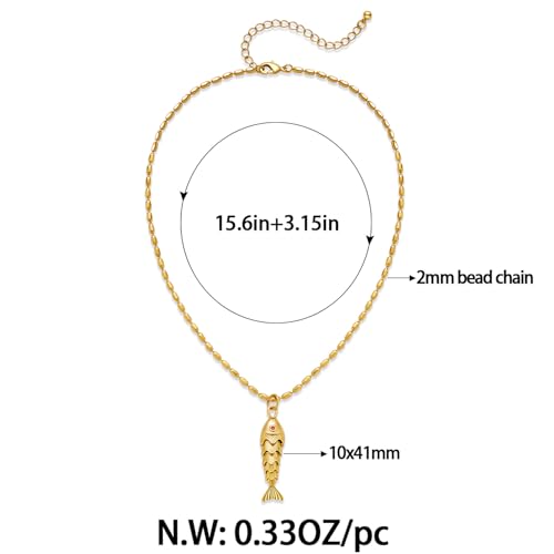 FAUTHENTICUTE Dainty Gold Fish Necklace For Women by FAUTHENTICUTE - Used condition - Image 5