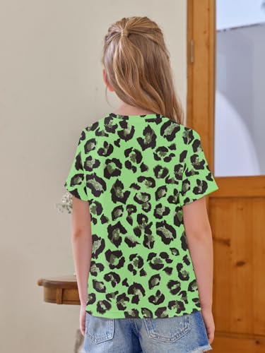 Image of Girls Short Sleeve T Shirts Kids Summer Tops Crewneck Tees 5-14 Years