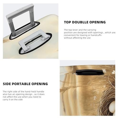 Countryside Woven Bird Nest Wild Grass Elastic Travel Luggage Covers Dustproof Scratch-Resistant Suitcase Protector Fit 22-24 Inch3