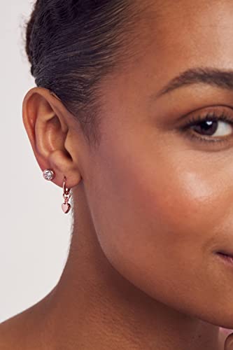 Ted Baker London Harrye Tiny Heart Huggie Hoop Earrings For Women (Rose Gold Tone) #TOP3