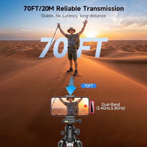 Image of Wireless Lavalier Microphone for iPhone - iPad, Android Phone Computer, Mini Microphone for Live Streaming, Video Recording, Outdoor or Indoor Interviews, YouTube, TikTok, Vlog (Rose red)