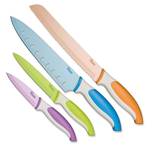 Genius 21066 Messer-Set, 4-teilig, farbig