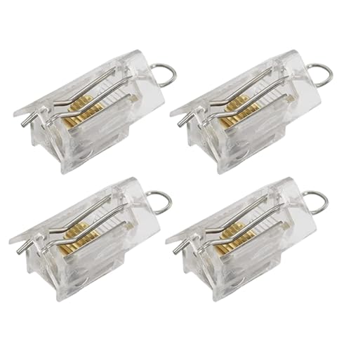 Milageto 4X cerraduras de cordón para persiana Veneciana, Cerradura para persiana de Ventana, Cerradura de cordón de persiana Romana Transparente para Cocina,