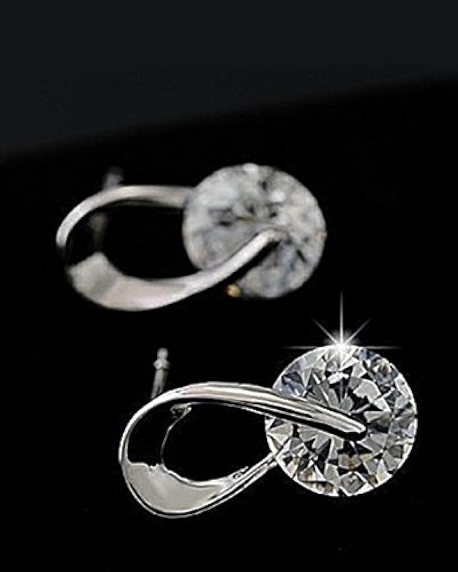 Crystal Stud Earrings Platinum Plated Stylish