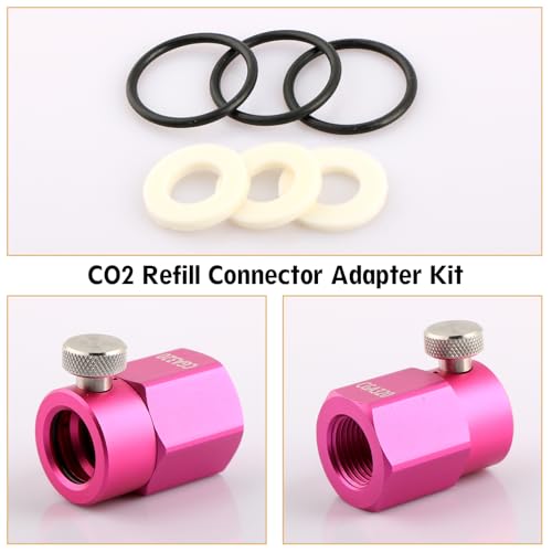 Soda Refill Bottle Co2 Adapter Refills Connector Kit for CGA320 Soda Machine Soda Bottle Adapter Connector Adapter CO2 Cylinder Refill Adapter Compatible with Terra Duo Art Gaia Machines