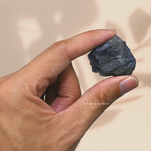 Image of Amazing Gemstone 2 Pieces Iolite Raw Crystals and Healing Stones, Natural Rocks for Tumbling and DIY Raw Stones and Crystals