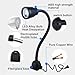 YushenFu 120Lm/W Waterproof Flexible Gooseneck Lamp, IP68 LED Work Light Explosion-Proof Equipment Light W/Magnetic Switch Base, for Industrial Lighting(Size:3W-110-220V)