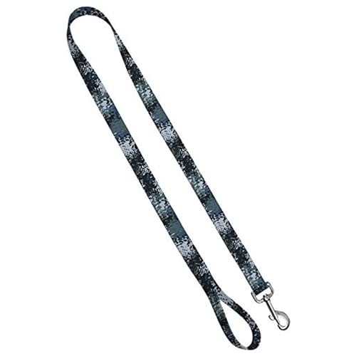Image of Camo Dog Leash - Camouflage Dog Lead Waterproof with Easy Grip Loop - 1 Inch x 6 Feet, Digi Camo Blue