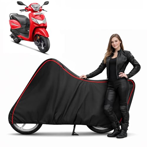 Image of Dustproof Scooty Cover Compatible with Hero Pleasure, Pleasure Plus (All Models) | Heavy Duty | Dustproof, UV Resistant, Heat Protection | Elastic Bottom Grip