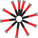 HYTROVE Anti Krähen Halsband für Hähne 10 Stück Flexibler Nylon Geflügelhalsgurt Verstellbarer Roter Anti Lärm Nackenband zum Schutz vor Krähen