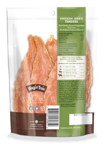 Waggin' Train Limited Ingredient, Grain Free Dog Treat, Chicken Jerky Tenders - 11 Oz. Pouch #TOP1