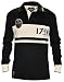 Guinness Classic Label Rugby Jersey - Cotton Long Sleeve Black and Cream Polo Shirt