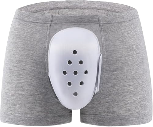 Breathable Boxer Shorts for Boys Post Circumcision Recovery, Soft Cotton Circumcision Underwear, Surgery Recovery Pants(Grey,4XL-4XLarge)