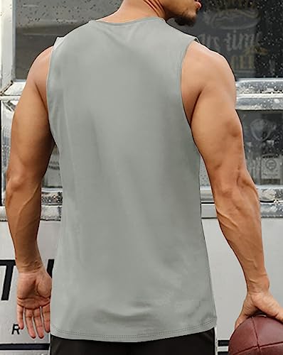 Image of EYEBOGLER Mens Cotton Blend Vest Combo Pack of 2 Black-Grey