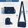 WACCET Sac Bandoulière Femme, Petit Sac à Main en Nylon Imperméable avec Bandoulière Réglable pour Voyages, Travail (Bleu Foncé) #1