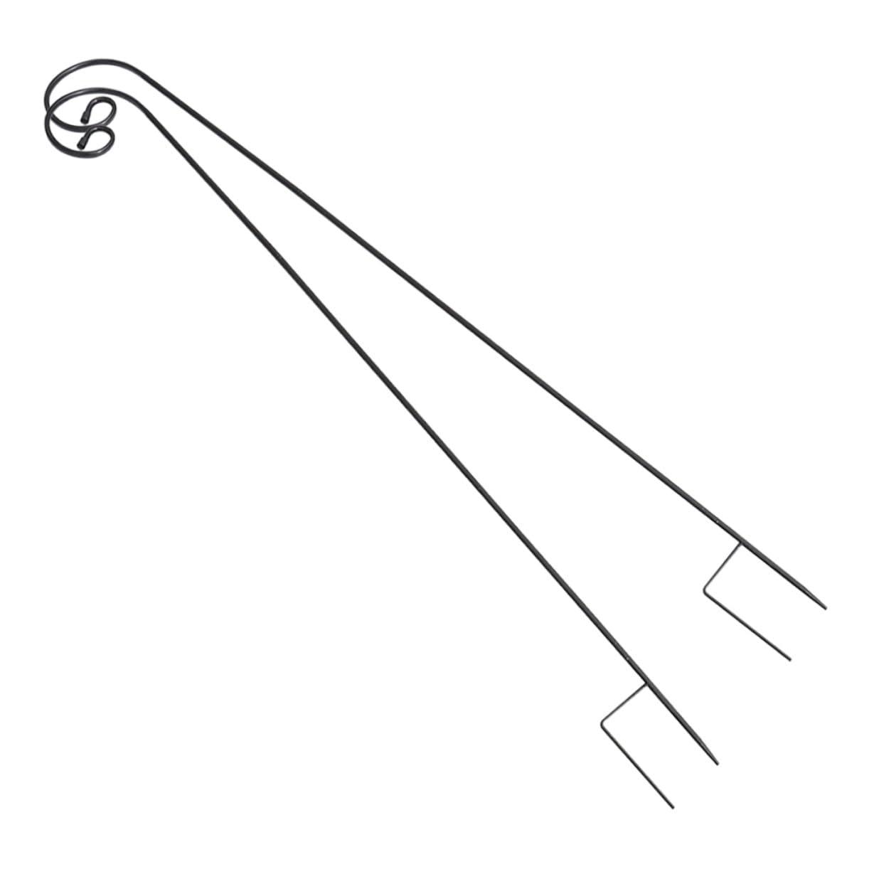 Lurrose Crochets en Fer Noir Résistants la Rouille pour Jardin Extérieur, Faciles à Assembler et Démonter, Support pour Mangeoires à Oiseaux et Lampes Solaires, Lot de 2 Pièces Vintage