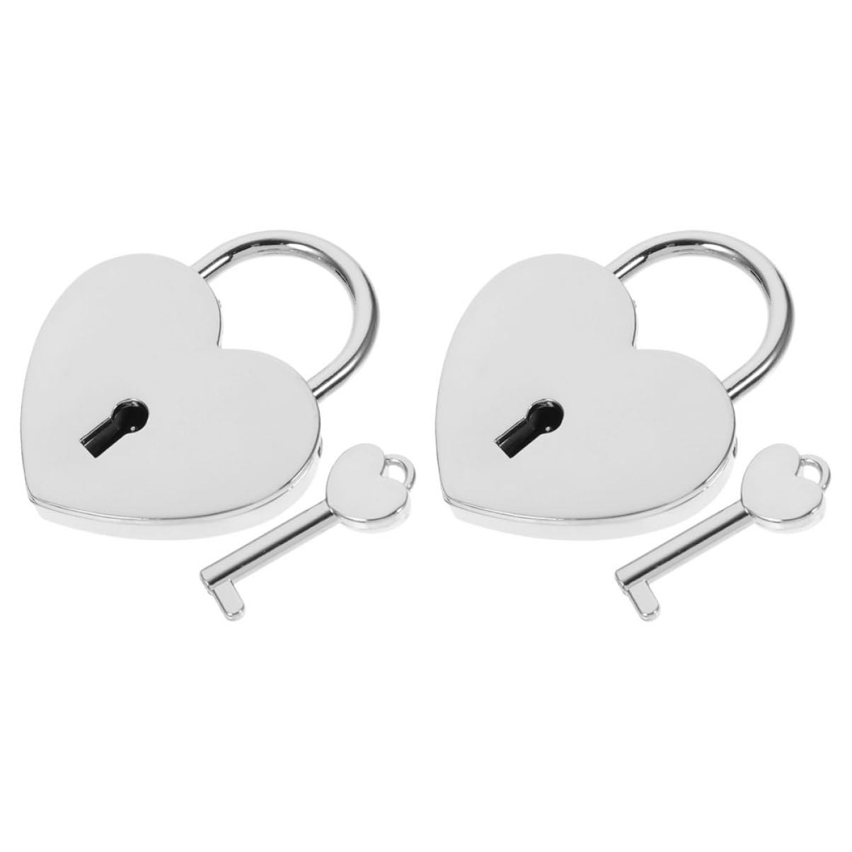 DOITOOL 6 Set Di Piccoli Lucchetti Per Valigie Chiavi in ​​metallo Lucchetti A Forma Di Cuore Per Figlia Moglie E