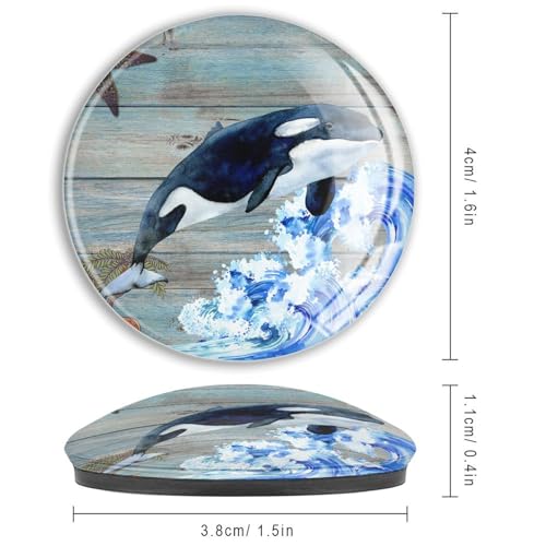 Aimants frigo en verre style méditerranéen maison