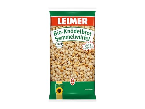 LEIMER Bio-Knödelbrot Semmelwürfel 750g - Aus frisch gebackenem Brot für lockere und gelingsichere Semmelknödel (1 x 750g)
