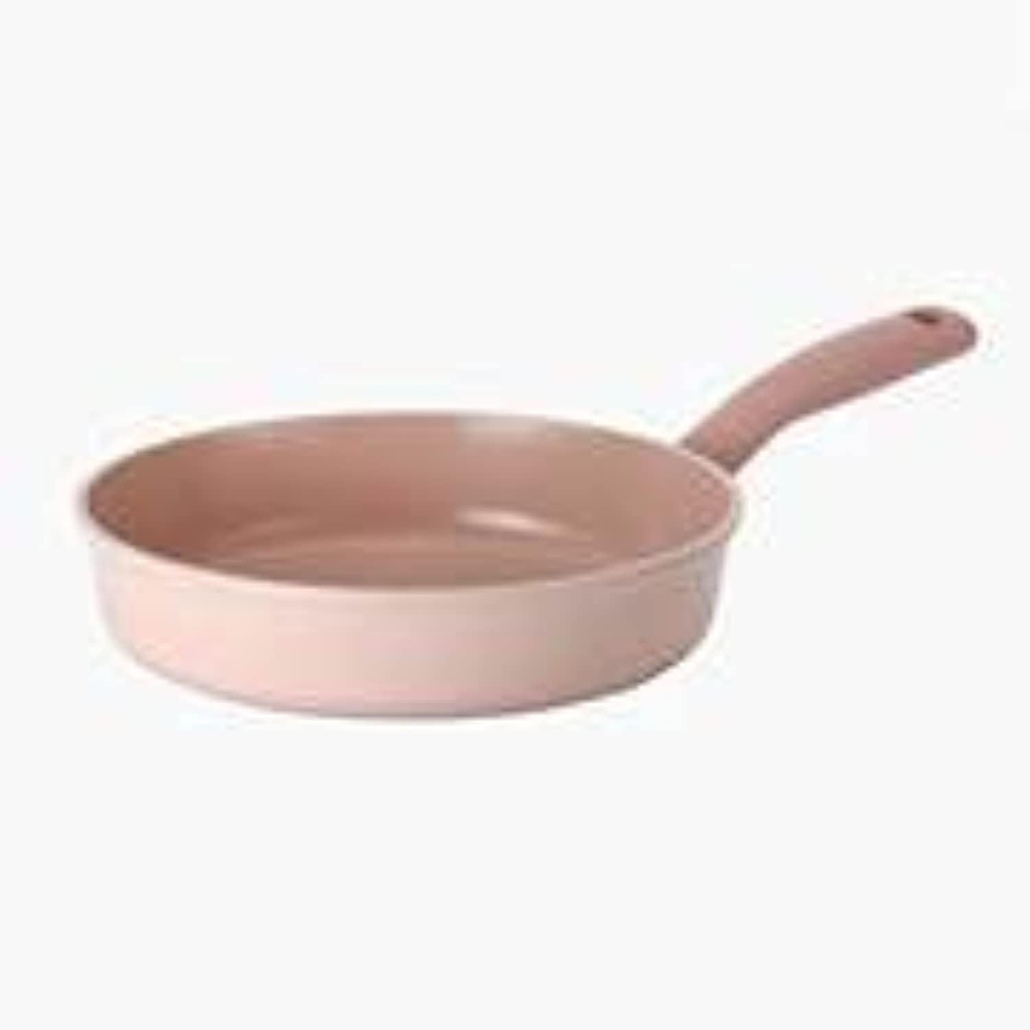 NeoflamSherbet 26cm Ceramic Coating Nonstick Aluminum Frying Pan, Skillet, Omelet Pan, PFOA Free Healthy Extra Large Stone Cookware for Everyday Kitchen Cooking, Dishwasher Safe-Pink