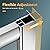 ELEGANT Corner Shower Enclosure For Bathroom 36 in.D x 36 in. W x 72 in. H, Double Sliding Shower Door with 1/4 in. Clear Glass, Brushed Nickel (Shower Base Not Included)