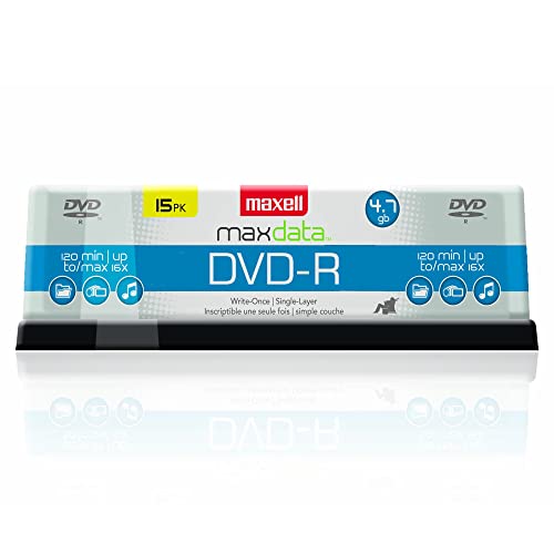 Maxell Dvd-R Recordable Disc, 4.7 Gb, 16x, Spindle, Gold, 15/pack #1