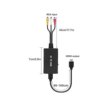 Amazon | RCA to HDMI 変換コンバーター AV コンポジットto hdmi