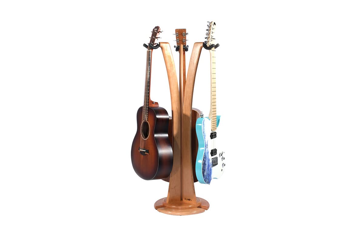 Ruach GS-1 Triple support pour guitare acoustique/électrique Cerise