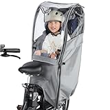 自転車 チャイルドシート レインカバー 後ろ 子供乗せ 自転車カバー 600Dナイロン 厚手で耐久性アップ 広々空間 乗り降り簡単 防寒 雨よけ