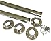 Produktbild 2x Kleiderstange 556mm inkl. Halter/Flansch + Schrauben  Stahl verchromt 25mm Kleiderbügel Rohr Rund für Kasten & Kleiderschrank