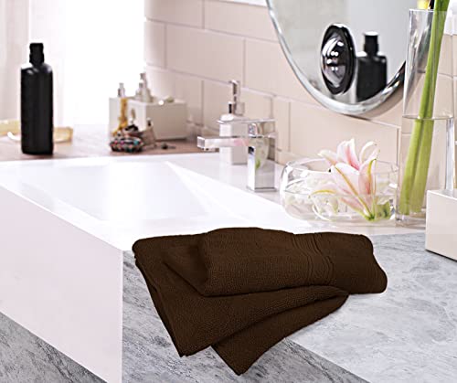 Image of Utopia Towels 6 Pack Premium Hand Towels Set, 16 by 28 inches, 100% Ring Spun Cotton, Ultra Soft and Highly Absorbent 600GSM Towels for Bathroom, Gym, Shower, Hotel, and Spa, Dark Brown
