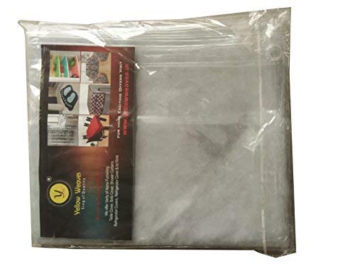 Image of Yellow Weaves 0.30mm PVC AC Transparent Curtain (Size - 4.5 X 9 Ft) Pack of 6