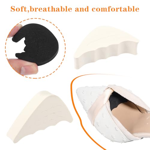 Image of Toe Inserts for Shoes Too Big, 4 Pairs Adjustable Shoe Filler Inserts Half-Size Cushion Insoles Make Shoes Fit One Size for Women and Men Casual Sports High Heels Boots (Black & Khaki)