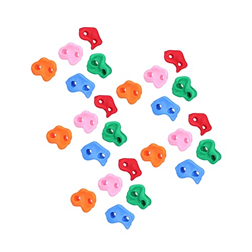 Leapiture 25PCS Rock Climbing Holds Tree Climber Bouldering Holds Climbing Holds Set Steel Rock Climbing Holds Set for Kids Outdoor Exercise Supplies