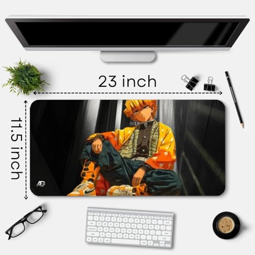 Image of Desk Mat, 23x11.5 inch, Gaming Mouse Pad, Desk Pad with Cartoon Character Design (Print 3)
