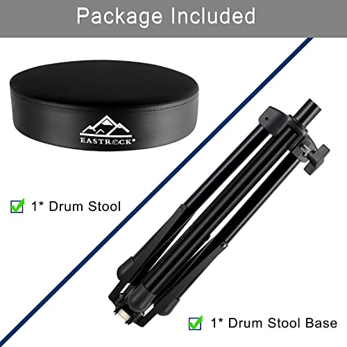 Image of EASTROCK Drum Throne,Padded Drum Seat Drumming Stools with Anti-Slip Feet for Adults and Kids Drummers (Black Upgrade)