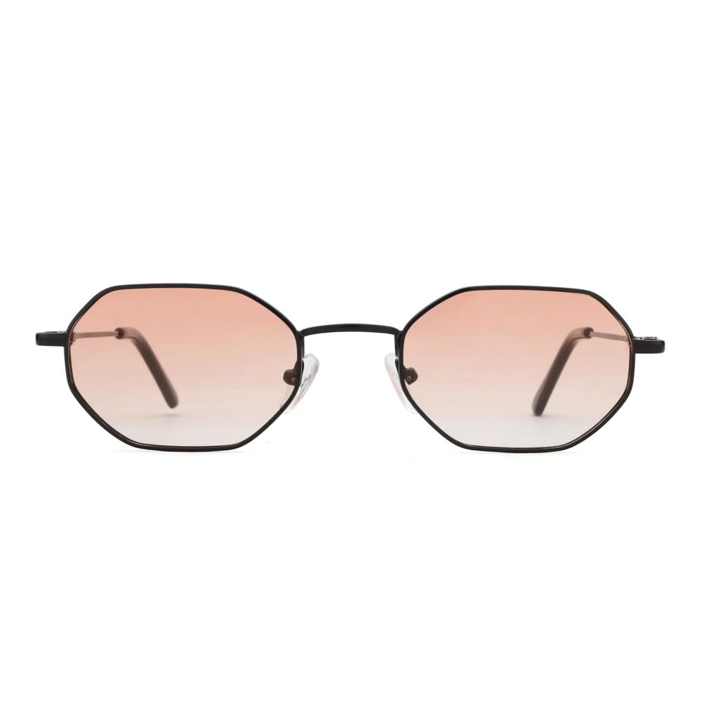 Occhiali da sole polarizzati retrò piccoli poligonali da donna in metallo UV400, occhiali da sole da uomo antiriflesso UV400, occhiali da guida
