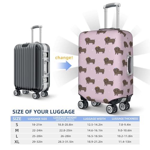 Travel Luggage Cover - Dachshund Dog Puppy No.1050 Washable Suitcase Covers Protector Fits 18-32 Inch Luggage4