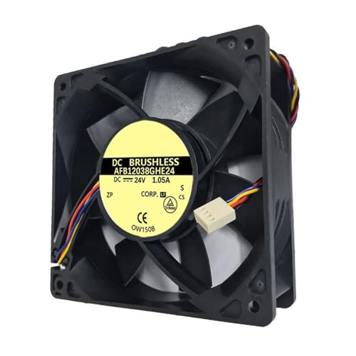 Rudiaoa Ventilador de refrigeración silencioso de 120 x 120 x 38 mm, 24 V, 1,05 A, disipación de calor para computadora, accesorios de gabinete de control de velocidad variable