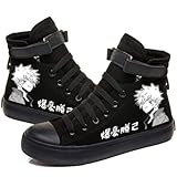 DHSPKN Mha Canvas Shoes Anime Deku Sneakers Izuku Todoroki Cosplay High-Top Shoes