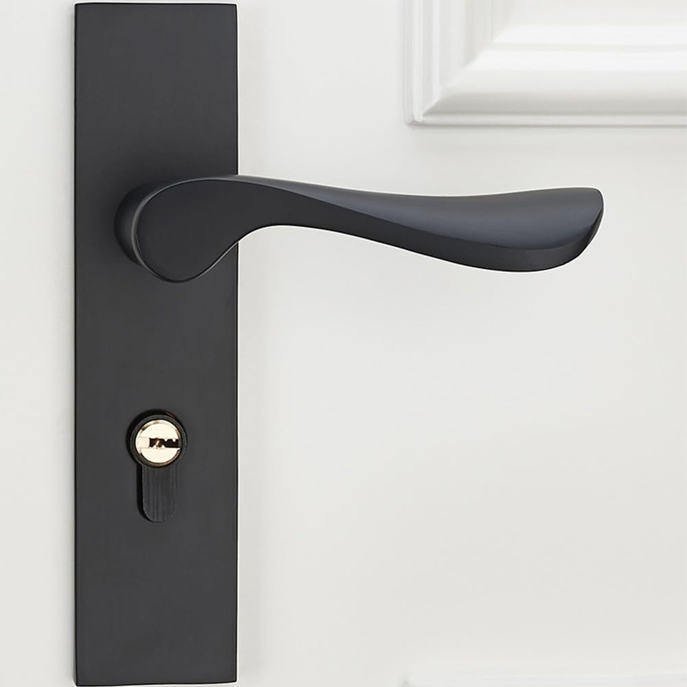 HpLive Manilla de puerta con cerradura y llave, juego de manilla para puertas interiores y exteriores para todo tipo de puertas