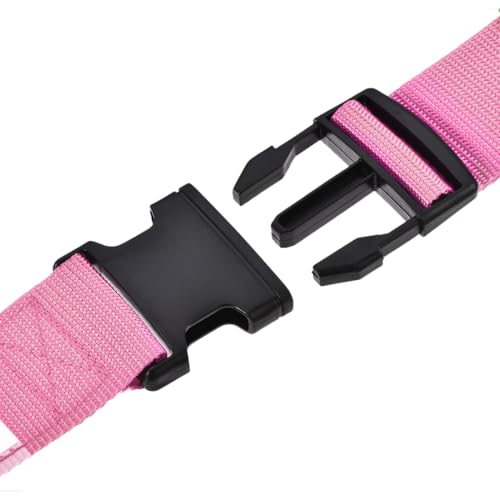 Image of uxcell Luggage Straps Suitcase Belts with Buckle Label, 2x78 2Mx5cm Adjustable PP Travel Bag Packing Accessories, Pink 4Pcs