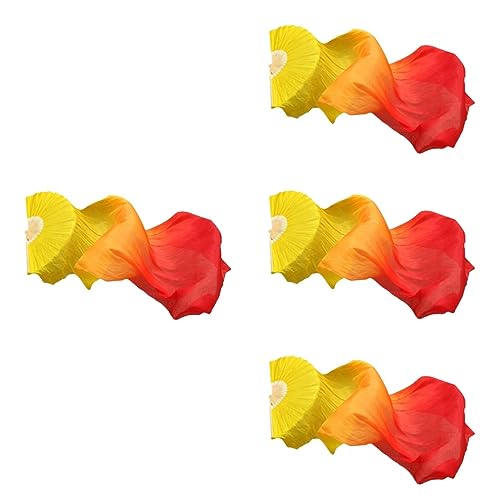 Toddmomy 4 StüCk SchleierfäCher: FäCher Schleier Tanz-Fan-Schleier FüR Bauchtanz FäCher