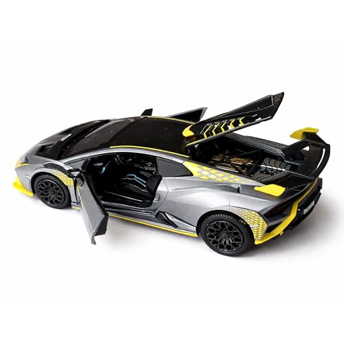 Image of Diecast Toy Cars for Kids & Collectors| 1:32 Scale | Pull Back Action Metal Model Car | Premium Detailing, Authentic Design, Sturdy Build | Gift Toy Car (Lamborghinin Huracan STO)