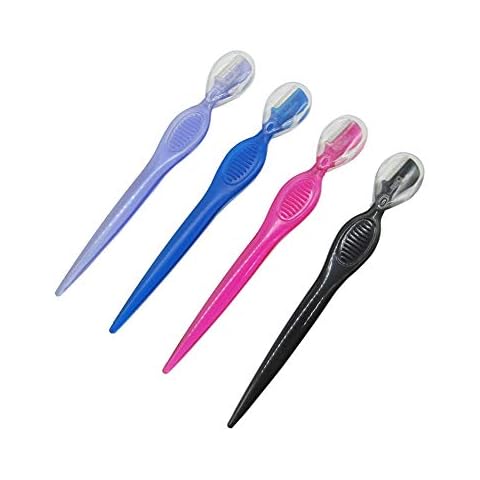 10 Pcs Eyebrow Lip Razor Trimmer Blade Shaver Shaper Hair Remover for Women Makeup Tools Cover