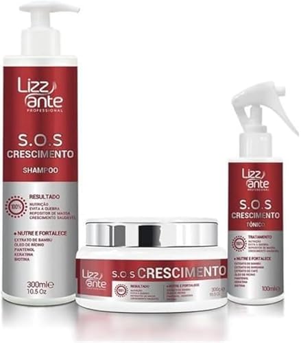 Kit Sos Crescimento Anti-Queda Creme para Cabelo Lizz Original