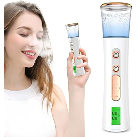 Portable Nano Facial Mister,Wolady Mini Face Mist Steamer with Skin Analyzer and 30 ml Water Tank,USB Rechargeable Handy Mist Sprayer for Skin Care, Makeup, Beauty Cover