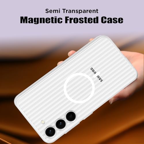 Image of AIBEX Protective Back Case Cover Compatible for Samsung S23| Camera & Body Protection| Shockproof,Scratch Resistant| Mag-Saf Wireless Charging Support - White